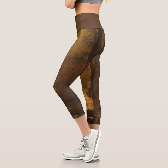 The Trout Pool (1870) Artwork - Capri Leggings (Left)