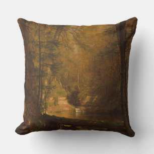 The Trout Pool (1870) Artwork - Throw Pillow