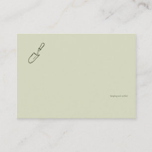 The Trowel -Botanists Pause- Minimalist  Enclosure Card