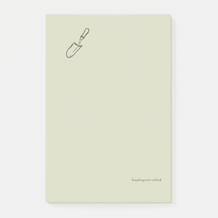 The Trowel -Botanists Pause- Minimalist Post-it Notes