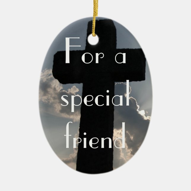 The True Meaning of Friendship (1 Corinthians 13) Ceramic Ornament (Front)
