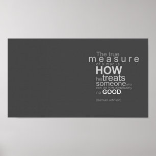 The True Measure Of A Man - Motivational Poster