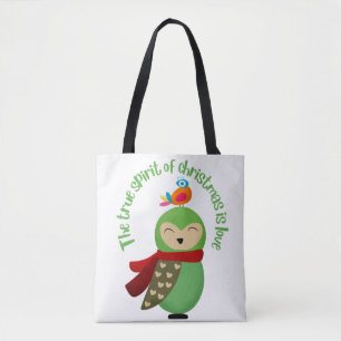 THE TRUE SPIRIT OF CHRISTMAS IS LOVE HELLO 2022 TOTE BAG