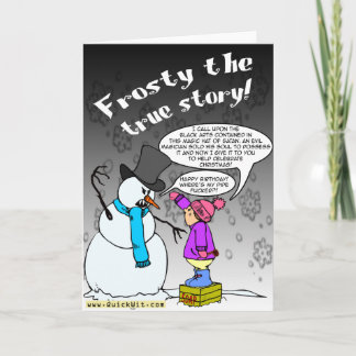The True Story of Frosty the Snowman Holiday Card