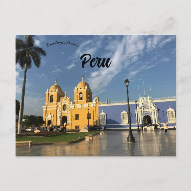 The Trujillo Cathedral in Trujillo Peru Postcard (Front)