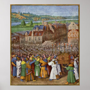 The Trumpets of Jericho by Jean Fouquet Poster