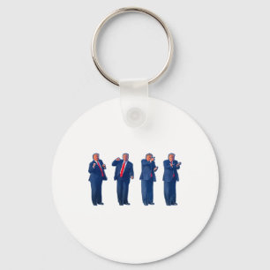 The Trumpty Dance Trump Dancing 4th Of July _1 Keychain