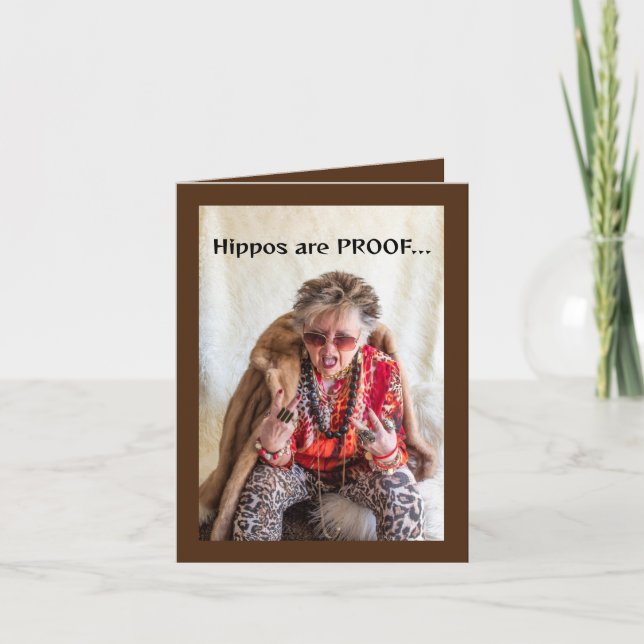 The truth about hippos and gaining weight Card (Front)