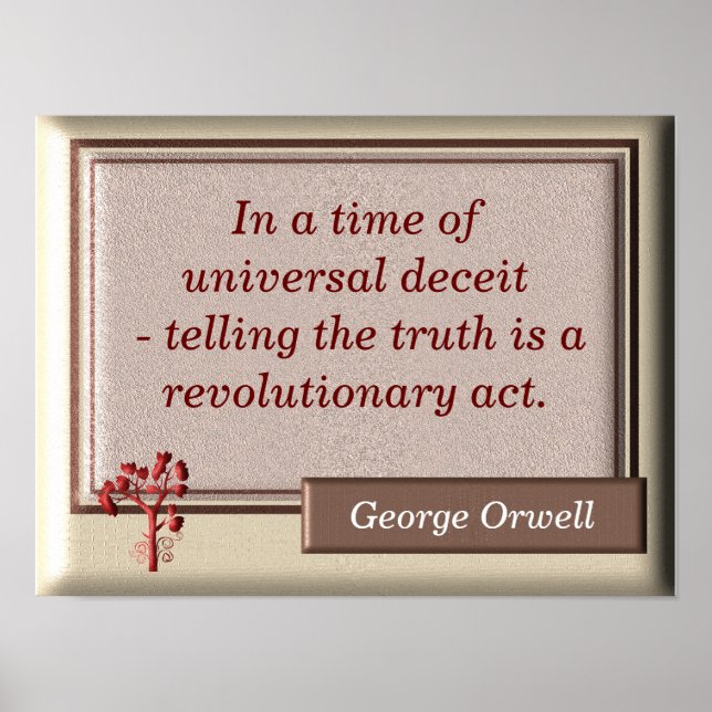 The truth -- George Orwell quote - Art print (Front)