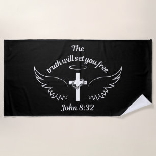 The Truth Will Set You Free John 8:32 Beach Towel