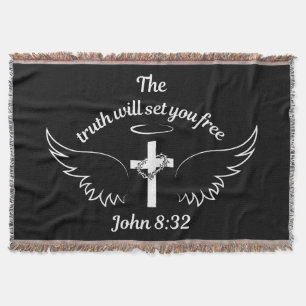 The Truth Will Set You Free John 8:32 Throw Blanket