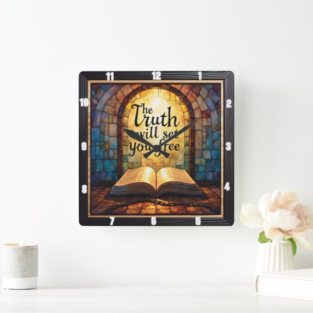 The Truth will set you free Square Wall Clock (Home)