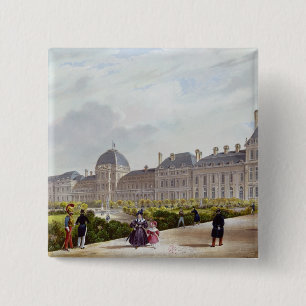 The Tuileries during the Restoration 2 Inch Square Button