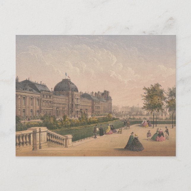 The Tuileries Palace, Paris, France Lithograph Postcard (Front)