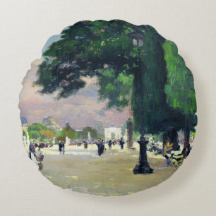The Tuileries Round Pillow