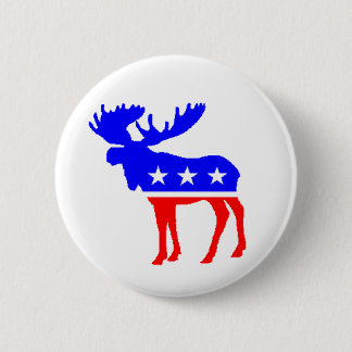 The Tuke Party Moose 2 Inch Round Button