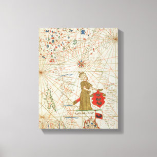 The Turkish Empire, from a nautical atlas, 1646 Canvas Print