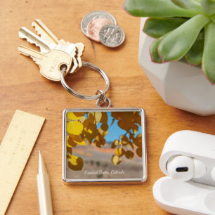 The Turning of the Aspens in Crested Butte Keychain