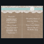 The Turquoise Sand Dollar Wedding Collection<br><div class="desc">The turquoise sand dollar beach wedding collection is a stunning design featuring a lovely rustic burlap effect background with a romantic vintage white lace effect trim finished with a stunning sand dollar and turquoise ribbon. These programs can be personalized for your special occasion and would make the perfect template for...</div>