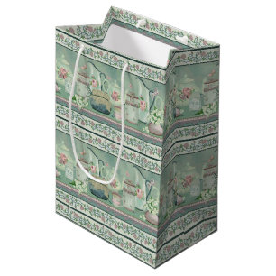 Thé Turquoise vintage et sac cadeau Rose