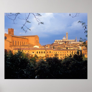 The Tuscan village of Sienna, Italy. Poster