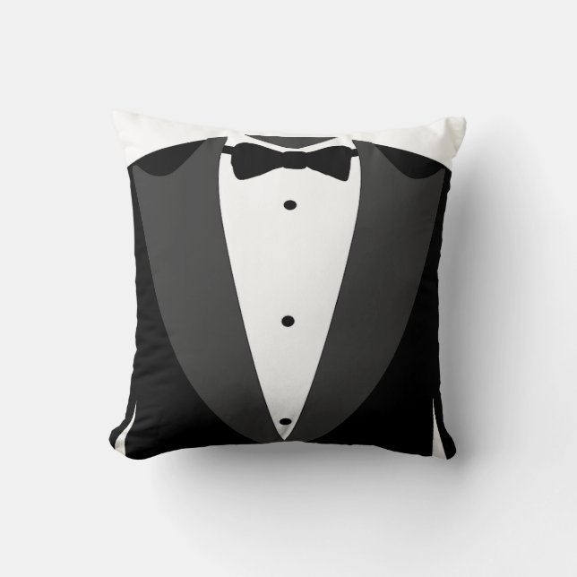 The Tuxedo Throw Pillow (Front)