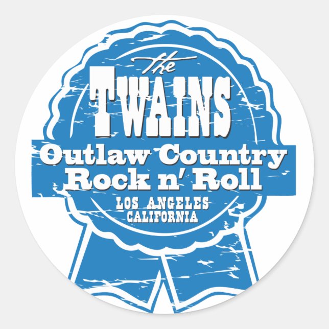 The TWAINS beer drinkin' stickers! Classic Round Sticker (Front)
