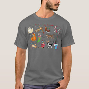 The Twelve Cats of Christmas  Funny Holiday Cat Lo T-Shirt