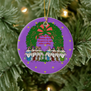 The Twelve Days of Christmas Collection: Day Eight Ceramic Ornament