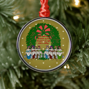 The Twelve Days of Christmas Collection: Day Eight Metal Ornament