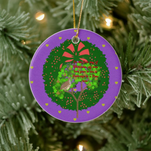 The Twelve Days of Christmas Collection: Day One Ceramic Ornament (Tree)
