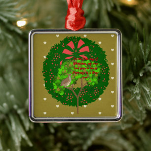 The Twelve Days of Christmas Collection: Day One Metal Ornament