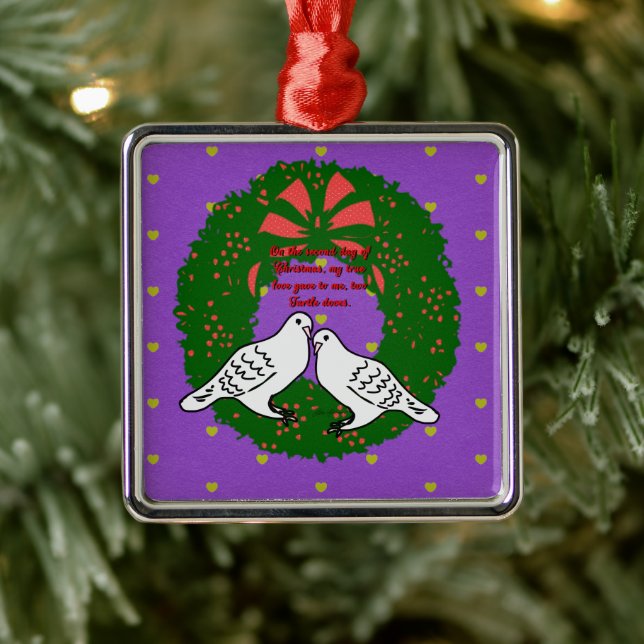 The Twelve Days of Christmas Collection: Day Two Metal Ornament (Tree)