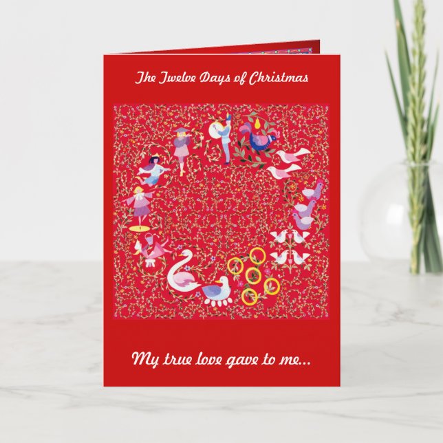 The Twelve Days of Christmas Holiday Card (Front)