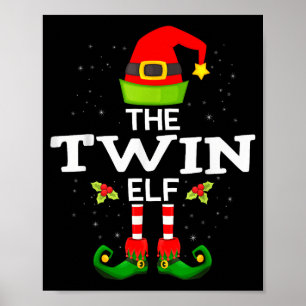 The Twin Elf Christmas Family Matching Pajama Poster