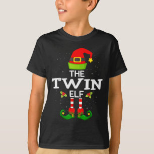 The Twin Elf Christmas Family Matching Pajama  T-Shirt