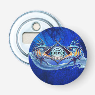 The Twin Marlin Button Bottle Opener