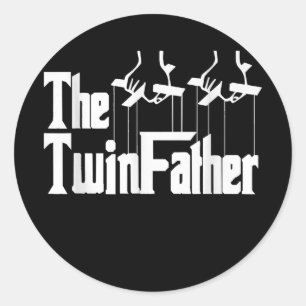 The TwinFather funny father of twins funny dad Classic Round Sticker
