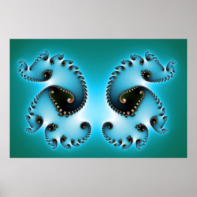 The twins Abstract Poster (Front)