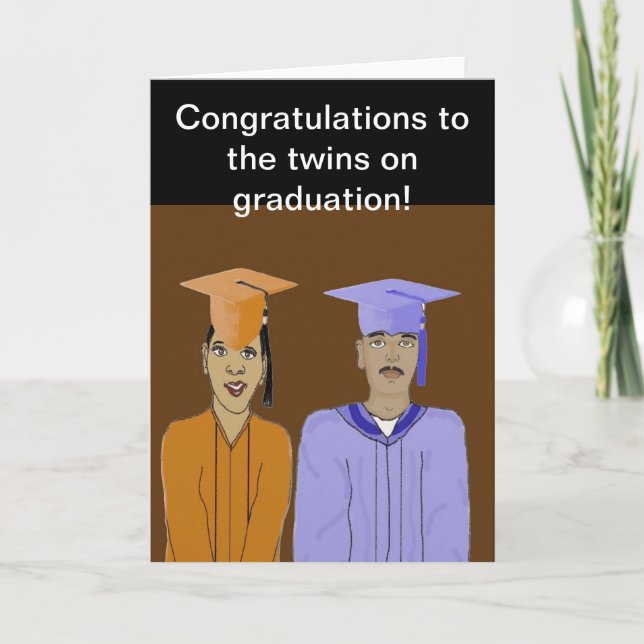 The twins graduation Card (Front)
