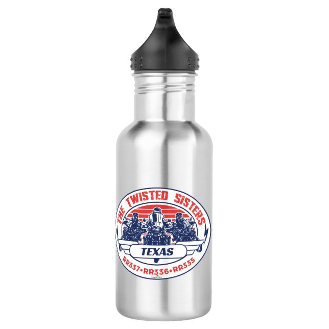 The Twisted Sisters Texas USA Motorcycle 01 532 Ml Water Bottle (Right)