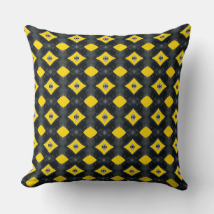 The Twisters on Yellow Background Throw Pillow