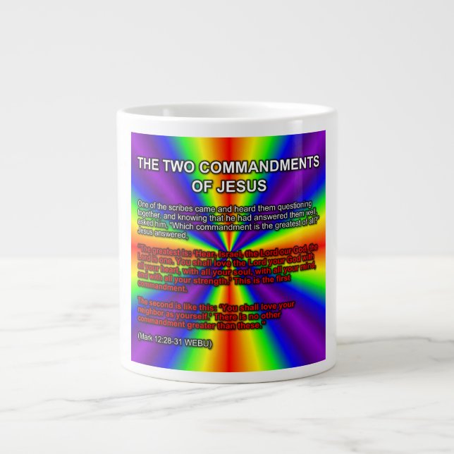 The Two Commandments Of Jesus Mug (Front)
