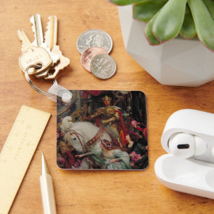 The Two Crowns by Sir Frank Bernard Dicksee Keychain