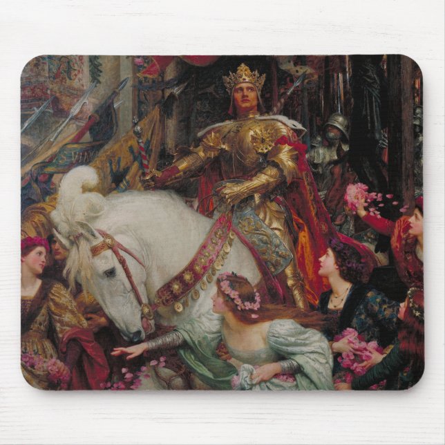 The Two Crowns by Sir Frank Bernard Dicksee Mouse Pad (Front)