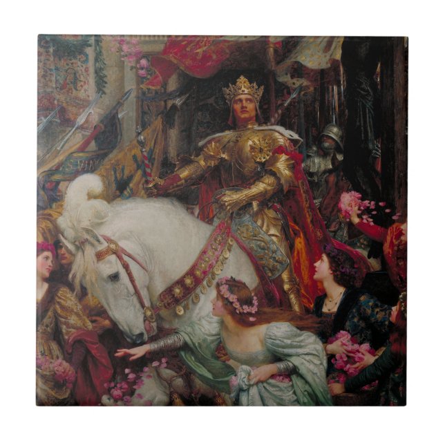 The Two Crowns by Sir Frank Bernard Dicksee Tile (Front)