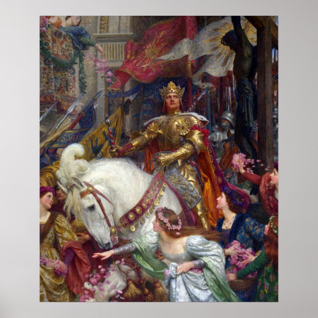 The Two Crowns c. 1900 by Sir Frank Dicksee Poster (Front)