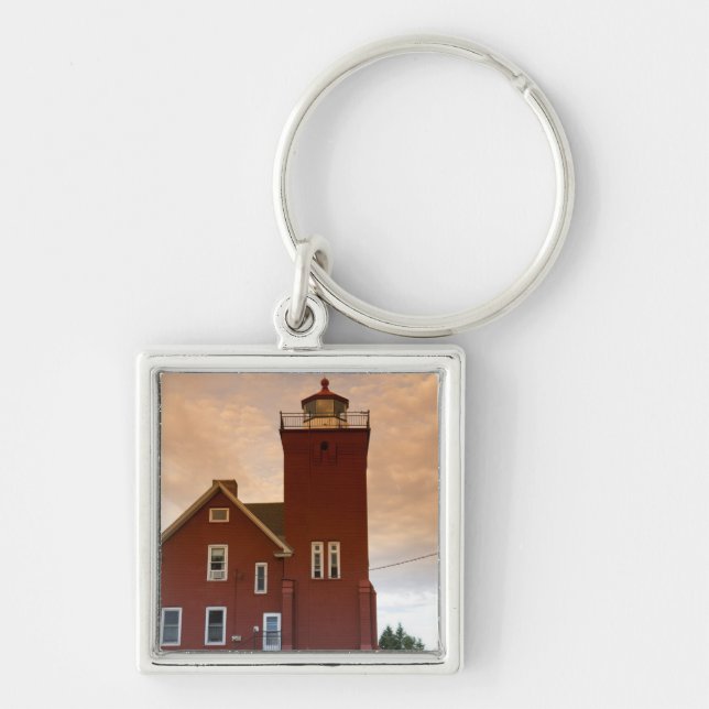 The Two Harbours Lighthouse overlooking Agate Bay Keychain (Front)