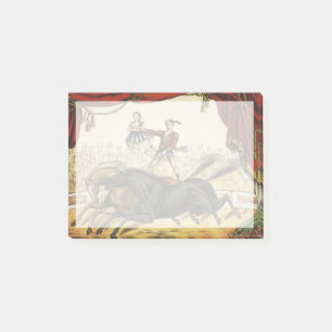 The Two Horse Act, Circus Performance, Circa 1874. Post-it Notes