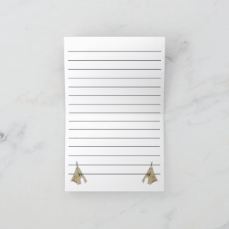 The Two Indians Colourful Note Card